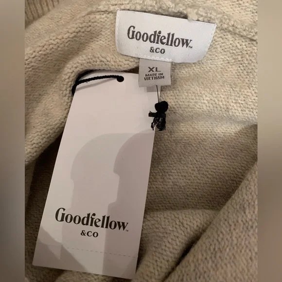 Goodfellow & Co. Soft men’s hooded sweater in Stucco & Gray size XL - Picture 8 of 9